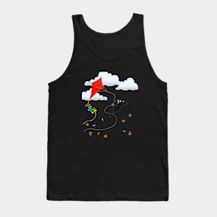 Cat on a Kite - Autumn Cat Tank Top